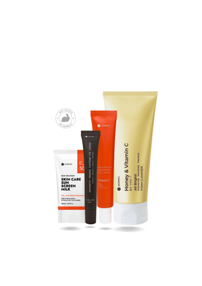 PACK ANTI-FATIGA PREMIUM – Espuma + Bloqueador + Crema Vitamina C + Contorno